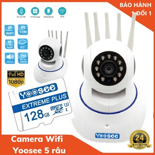 Camera Wifi Camera Yoosee 5 râu 2.0mpx - đàm thoại 2 chiều cảm biến chuyển động có tiếng việt - bảo hành 5 năm