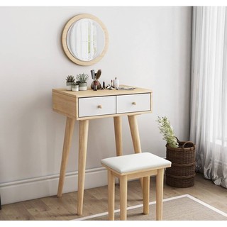 BÀN TRANG ĐIỂM CHÂN GỖ CAO CẤP - 80X40CM