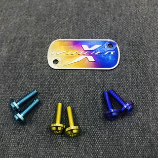 ( WINNER X) Nắp dầu titan kèm ốc titan cho xe WINNER X , trang trí xe đệp mắt, ốc titan chuẩn gr5