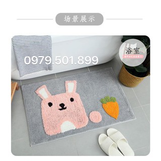 CAM KẾT Y HÌNH Thảm chùi chân cao cấp THỎ( size 45*65)