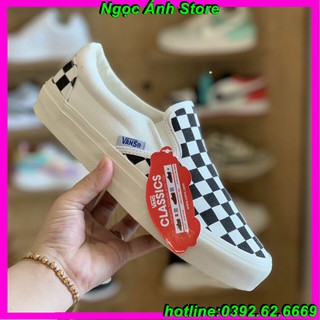 Giày thể thao sneaker CARO lười đen trắng shop NGỌC ÁNH