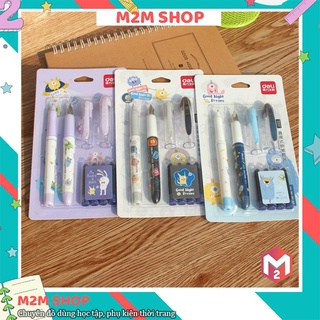Bộ bút máy mực xanh đen kèm ruột bút mực thay thế