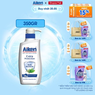 [Mã COSBDAG5 giảm 8% đơn 150k] Aiken Sữa tắm Sạch khuẩn Chiết Xuất Trà Xanh Thiên Nhiên 350g