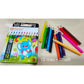 Hộp 12 cây chì màu Elephant H-12 (chì ngắn)