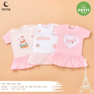 [CHÍNH HÃNG] Váy cộc tay petit mềm mại họa tiết bé gái Moon