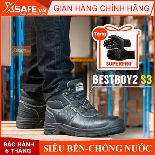 Giày bảo hộ lao động nam Jogger Bestboy2 S3 da bò, chống thấm nước, chống đinh, trơn trượt - Giày công trình, nhà máy