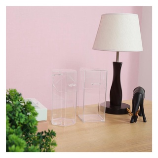 HomeBase STACKO Hộp đựng mỹ phẩm bằng nhựa GLOSSY W9.5xH21xD11cm màu trắng trong