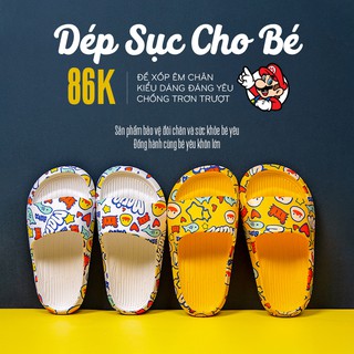 Dép sục cho bé MARIO họa tiết đáng yêu ngộ nghĩnh chống trơn trượt đế xốp mềm mại