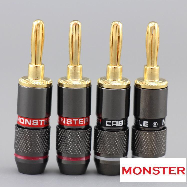 1 chiếc jack bắp chuối monster màu đỏ đen - Hàng chính hãng bh 1 tháng