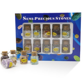 Hộp 10 Lọ Đá Thanh Tẩy Semi Precious Stones