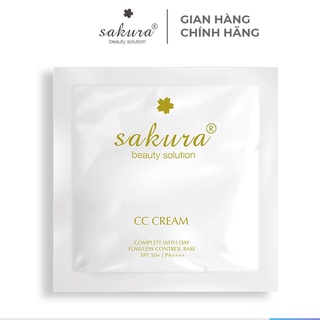 Combo 3 Gói Kem trang điểm đa năng Sakura Cc Cream Flawless Control 1.5g
