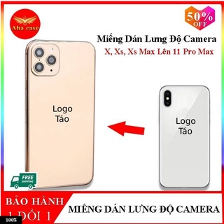 Miếng Dán Mặt Lưng Độ Camera iPhone X, XS, XS Max Giả Iphone 11 Pro, 11 Pro Max