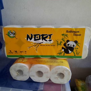 Giấy vệ sinh Gấu trúc 10 cuộn x 3 lớp NORI không lõi