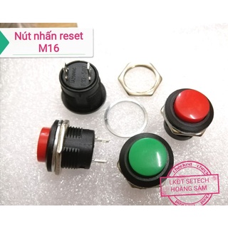 Nút nhấn nhả nút đề nút Reset vỏ nhựa R13-507 3A 250V M16