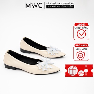 Giày Búp Bê Nữ MWC Đế Bệt Thiết Kế Mũi Nhọn Kết Nơ Xinh Phong Cách Bánh Bèo Nữ Tính NUBB – 2230