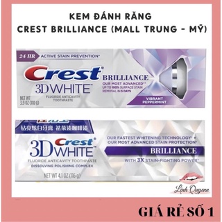 Kem đánh răng Crest 3D White Brilliance (Mall Trung Mỹ) Tẩy trắng răng
