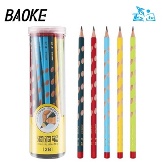 Bút Chì Gỗ Có Định Vị Tay Cầm BAOKE Ngòi HB Nhiều Màu Sắc Giúp Bé Tập Viết