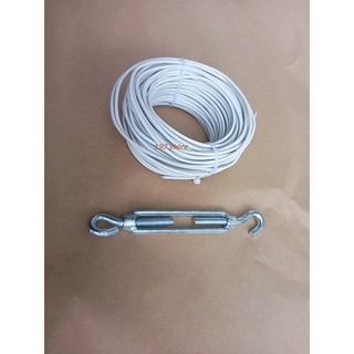 Dây thép bọc nhựa 2 ly tặng kèm 1 tăng đơ - DÂY PHƠI QUẦN ÁO, DÂY CÁP BỌC NHỰA
