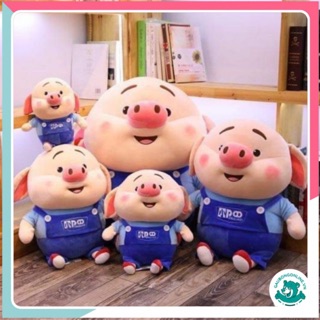 Heo bông yếm xanh kute chất mềm mịn kích thước 30cm