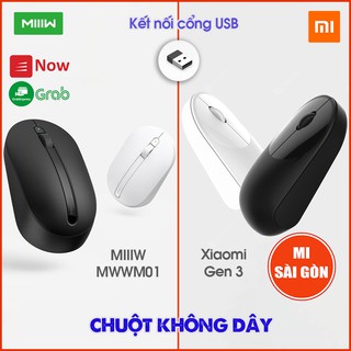 [Hỏa Tốc HCM] Chuột Không Dây Xiaomi Gen 3 - 2018 ( Trắng&amp;Đen) hoặc Chuột MIIIW MWWM01