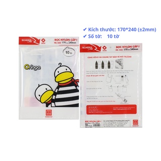 [Mã LIFEBOOK2 giảm 10% đơn 0Đ] Bọc vở nilon cấp I Hồng Hà 3245 (tập 10 chiếc, KT: 170x240mm)