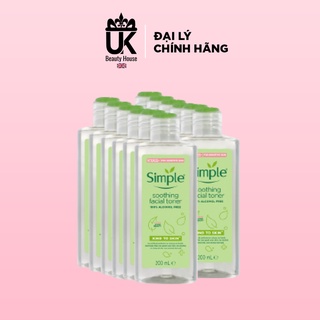 (BÁN SỈ) COMBO 12 CHAI NƯỚC HOA HỒNG CÂN BẰNG ẨM CHO DA NHẠY CẢM SIMPLE SOOTHING FACIAL TONER 200ML