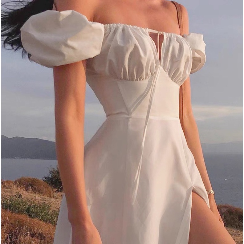 Đầm lụa xẻ tà 223 - Briebrie