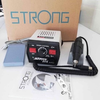 Máy mài Strong 204 đầu 2.35 và 3.0  50000v/p nhập khẩu Hàn Quốc mài móng,khắc gỗ,,,kim khí.. tặng bộ đầu mài 30 chi tiết