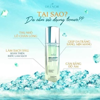 Toner Tinh Thể Bạc Hà Mint Crystal Dr.Lacir 100ml