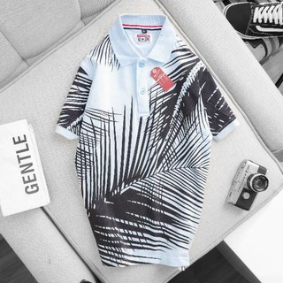 Áo thun nam polo cá sấu Cotton có cổ cây dừa