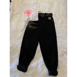Quần baggy nữ thiêu hoa cúc