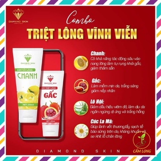 Kem Tẩy Ria Mép Râu Lông Mặt Nách Bikini Vùng Kín Diamond Skin TLDMCL02 An Toàn Không Đau Rát Bảo Hành Chính Hãng