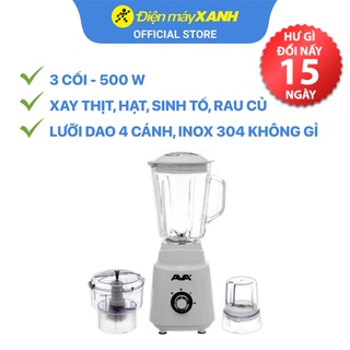 [Mã ELHA22 giảm 6% đơn 300K] Máy xay sinh tố AVA BL468 1.5 lít 500W xay thịt, hạt, sinh tố - Chính hãng BH 12 tháng