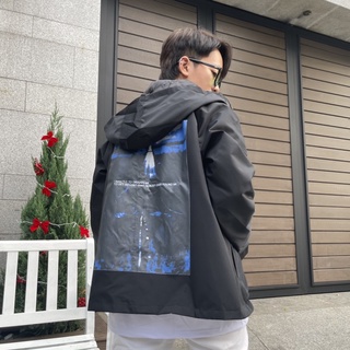 Áo khoác dù nam nữ hình In everything xanh Áo khoác dây kéo zipper chất dù cao cấp unisez
