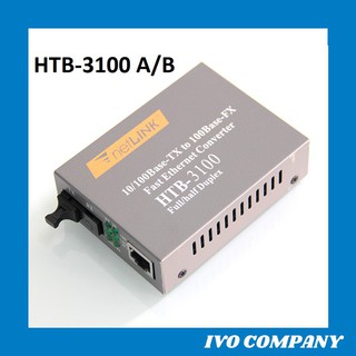 Thiết Bị Chuyển Đổi Quang Điện 1 Sợi Media Converter 1FO 1Q 1LAN 100Mbps Netlink HTB-3100AB