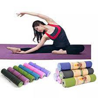 Thảm tập yoga tpe 2 lớp cao cấp chống trơn trượt