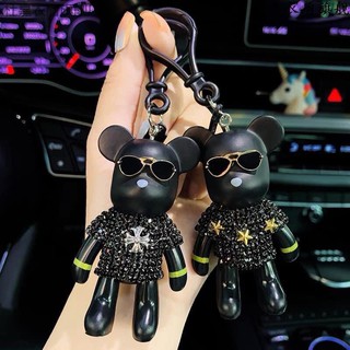 Móc khoá gấu kaws đen ngầu chất
