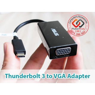 Dây Thunderbolt 3 ra VGA kết nối Laptop macbook ra máy chiếu, màn hình ngoài làm việc