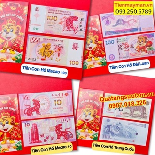 SẴN HÀNG Tờ Tiền Con Cọp Hổ Macao Đài Loan Trung Quốc lưu niệm Lì Xì Tết 2022 - Quà Tết Độc Đáo