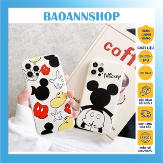 Ốp lưng iphone Chuột Mic.key chống sốc cạnh vuông bảo vệ caemra 7plus/8plus/x/xs/xsmax/11/12/13/pro/promax