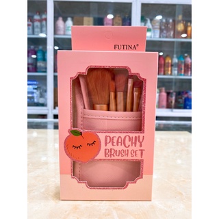 Bộ Cọ Trang Điểm Futina Peachy Brush (Set 5 Cây Kèm túi) Nội Địa Trung