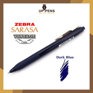 Bút gel Zebra Sarasa Push Clip - Metal tip 0.5mm - Vintage Color - Màu xanh đen (Dark Blue)