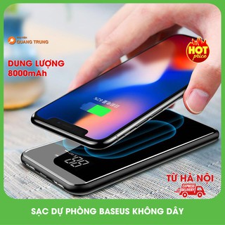 Sạc dự phòng Baseus 8000 mAh,có hỗ trợ sạc không dây,sạc tốt cho iphone8,iphone8plus,iphoneX,iphoneXsmax