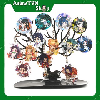 Cây treo sừng hươu trưng bày các loại móc khoá huy hiệu phụ kiện anime manga