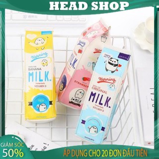 Túi Bút Hình Hộp Sữa Dễ Thương HEADSHOP