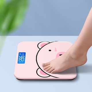 Cân điện tử trọng tải 180kg - Cân sức khỏe họa tiết con heo dễ thương Boremart
