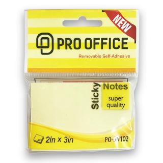 Giấy Note Pro Office - 2x3in PO-SN102-3SN0001 - Màu Vàng