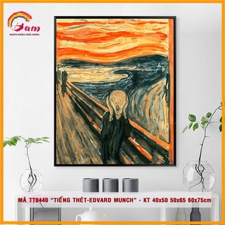 Tranh sơn dầu tự tô màu số hoá Tranhsohoavn - Mã TT0440 Tiếng thét Edward Munch
