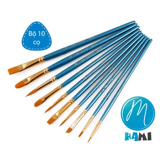 Bộ 10 Cọ Vẽ Tranh Chuyên Nghiệp