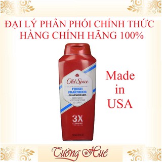 Gel tắm Nam Old spice 3x fresh Body wash - 532ml - đỏ